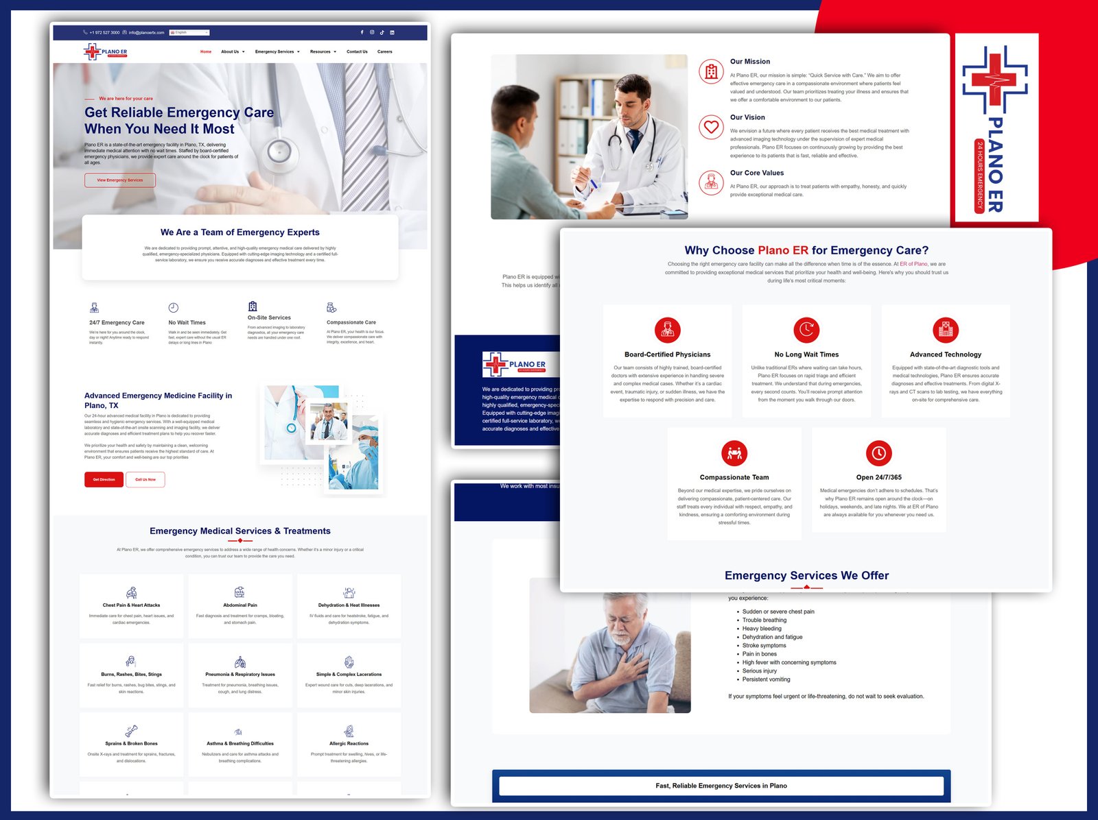 Plano ER — a 58-page ER website from scratch project