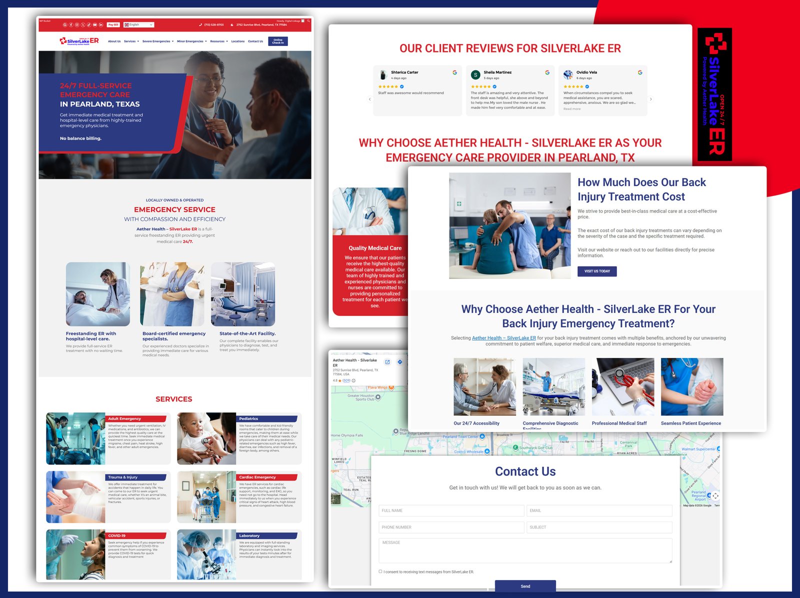 SilverLake ER — location pages & SEO project